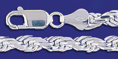 Men's Sterling Silver Rope Chain Bracelet  2216-8